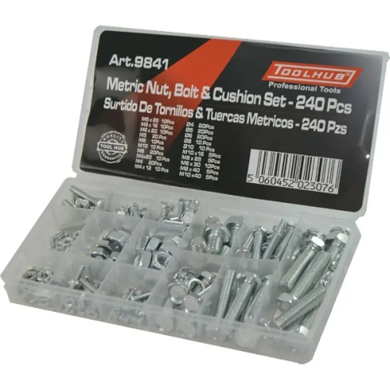 Truse coliere, suruburi, saibe - Trusa cu suruburi, saibe si piulite, 240 buc.