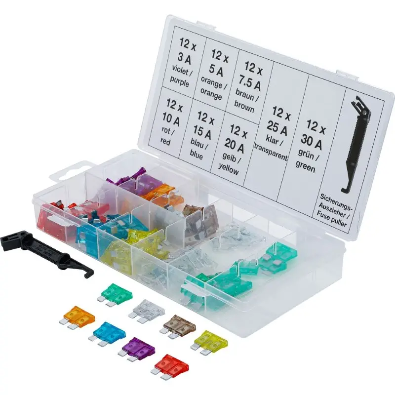 Consumabile electricieni auto - Trusa de sigurante auto cu diferite culori, 96 buc.