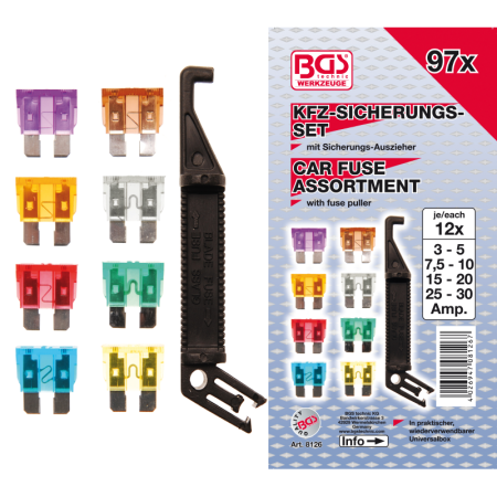 Trusa de sigurante auto cu diferite culori, 96 buc. [1]