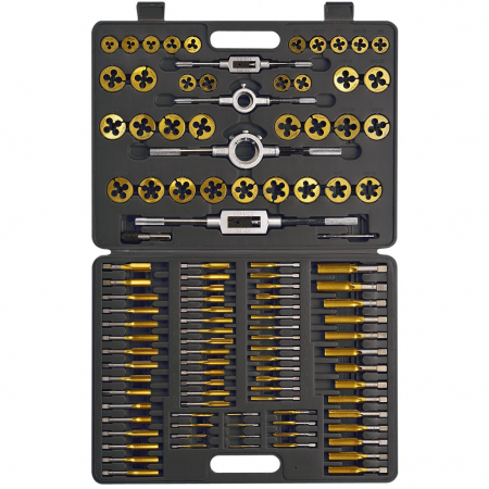 Trusa / Set tarozi si filiere - Trusa de tarozi si filiere TiN, M2-M18, 110 piese