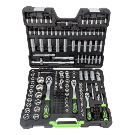 Noutati (new) - Trusa / Set tubulare 1/4"-3/8"1/2", 179 piese ZINCATE !