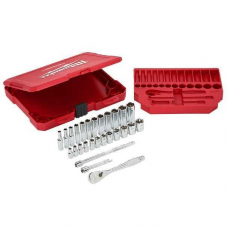 OFERTE (%) - Trusa tubulare clichet 1/4" 28 piese sistem metric