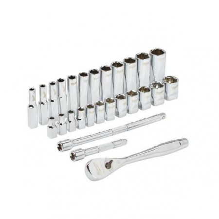 Trusa tubulare clichet 1/4" 28 piese sistem metric [3]