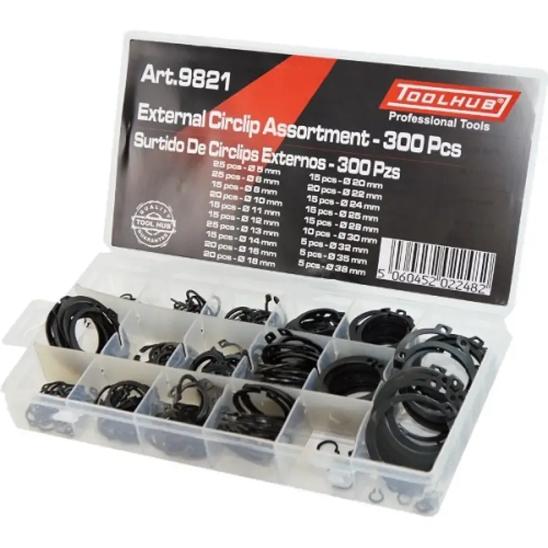 Truse coliere, suruburi, saibe - Truse cu sigurante seeger de exterior, 300 bucati