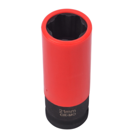 Trusa / Set tubulare pentru jenti aluminiu - Tubulară 21 mm pentru prezoane roți Hyundai/Kia tip „flower head”