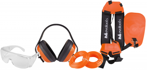 PROMOTII - Kit Motocoasa 2 / Ochelari, Casti de Protectie, 2 Role Fir Nylon, Ham Motocoasa cu Protectie D.