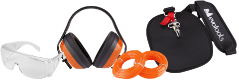 PROMOTII - Kit Motocoasa 3 / Ochelari, Casti de Protectie, 2 Role Fir Nylon, Ham Motocoasa cu Protectie B