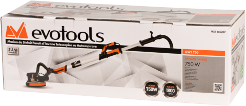 UNELTE/UNELTE ELECTRICE - MASINA DE SLEFUIT PERETI SI TAVANE TELESCOPICA CU AUTOASPIRARE DWS750 EVOTOOLS