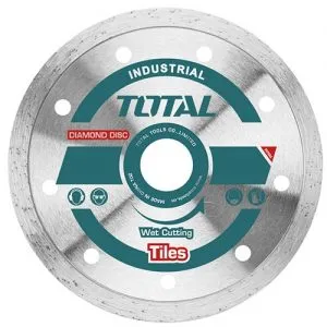 Disc diamantat continuu - ceramica - umed - 125mm -Total TAC2121253, disc diamantat pentru flex sau polizor unghiular cu diametru de 125 mm pentry taiere ceramica, gresie, faianta