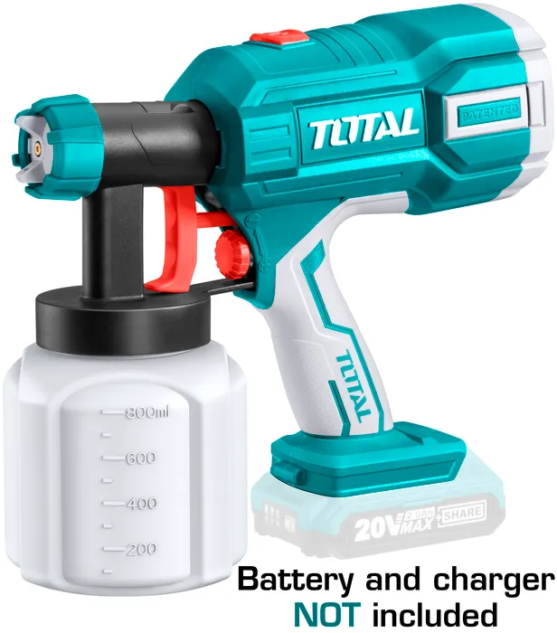 Pistol de vopsit pe acumulator TOTAL TSGLI2001
