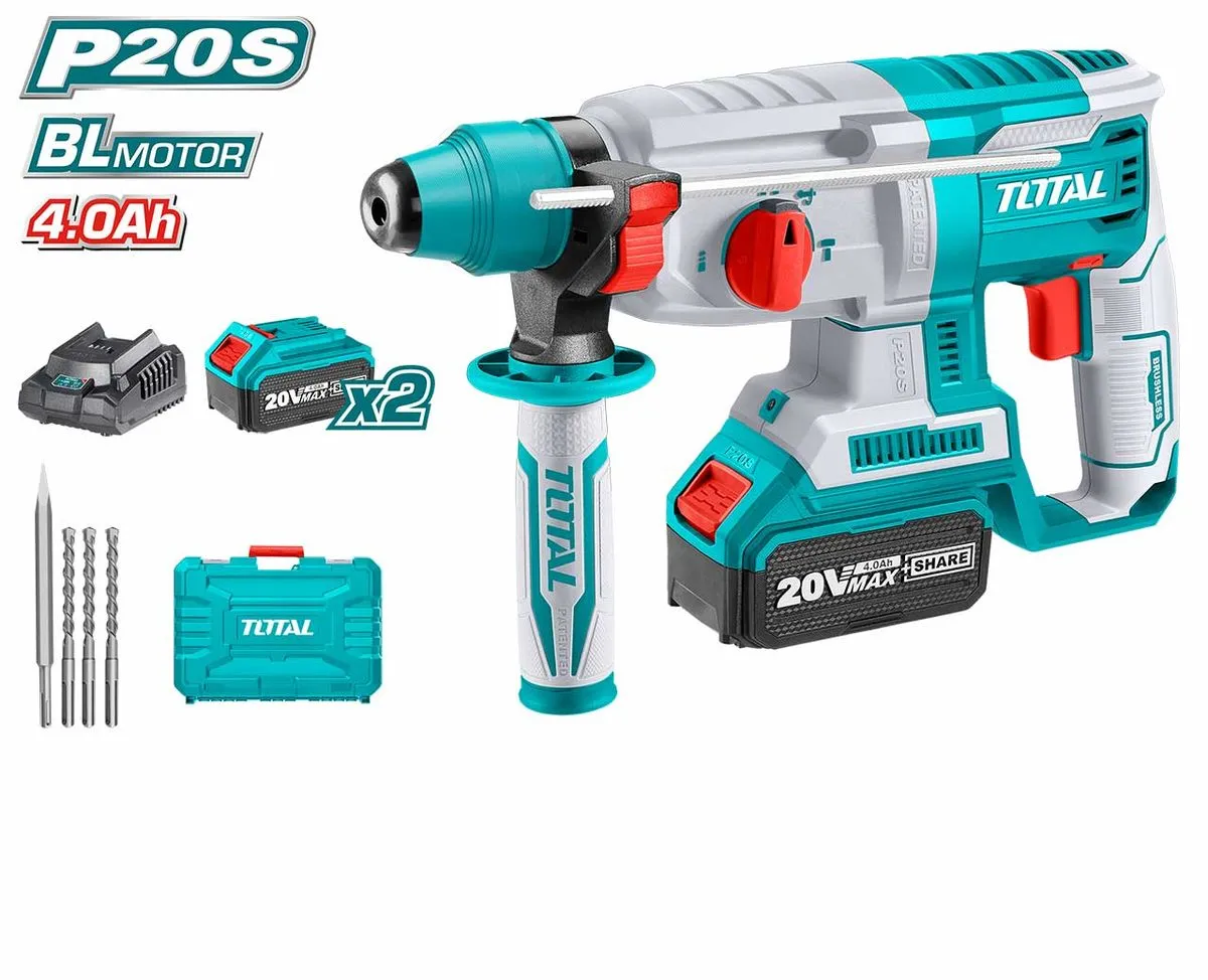 Ciocan rotopercutor pe acumulator TOTAL TRHLI202287, 2,5J 20V [2]