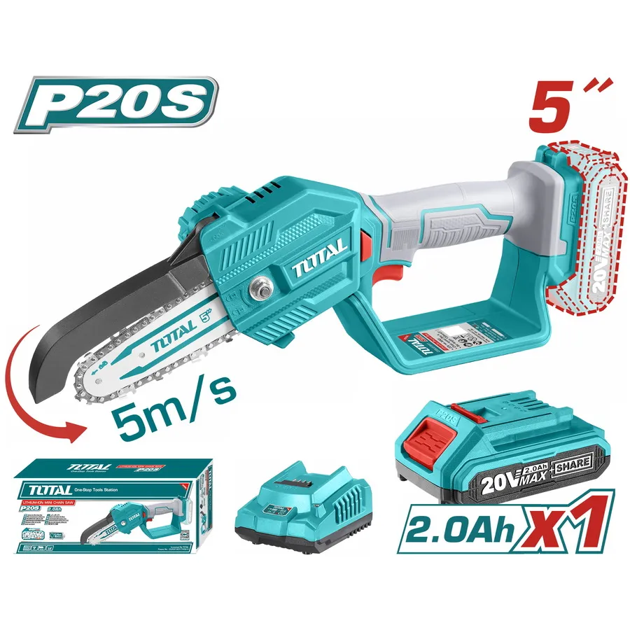 Ferastrau cu lant pe acumulator TOTAL TGSLI20581, 20V, LI-ION [2]