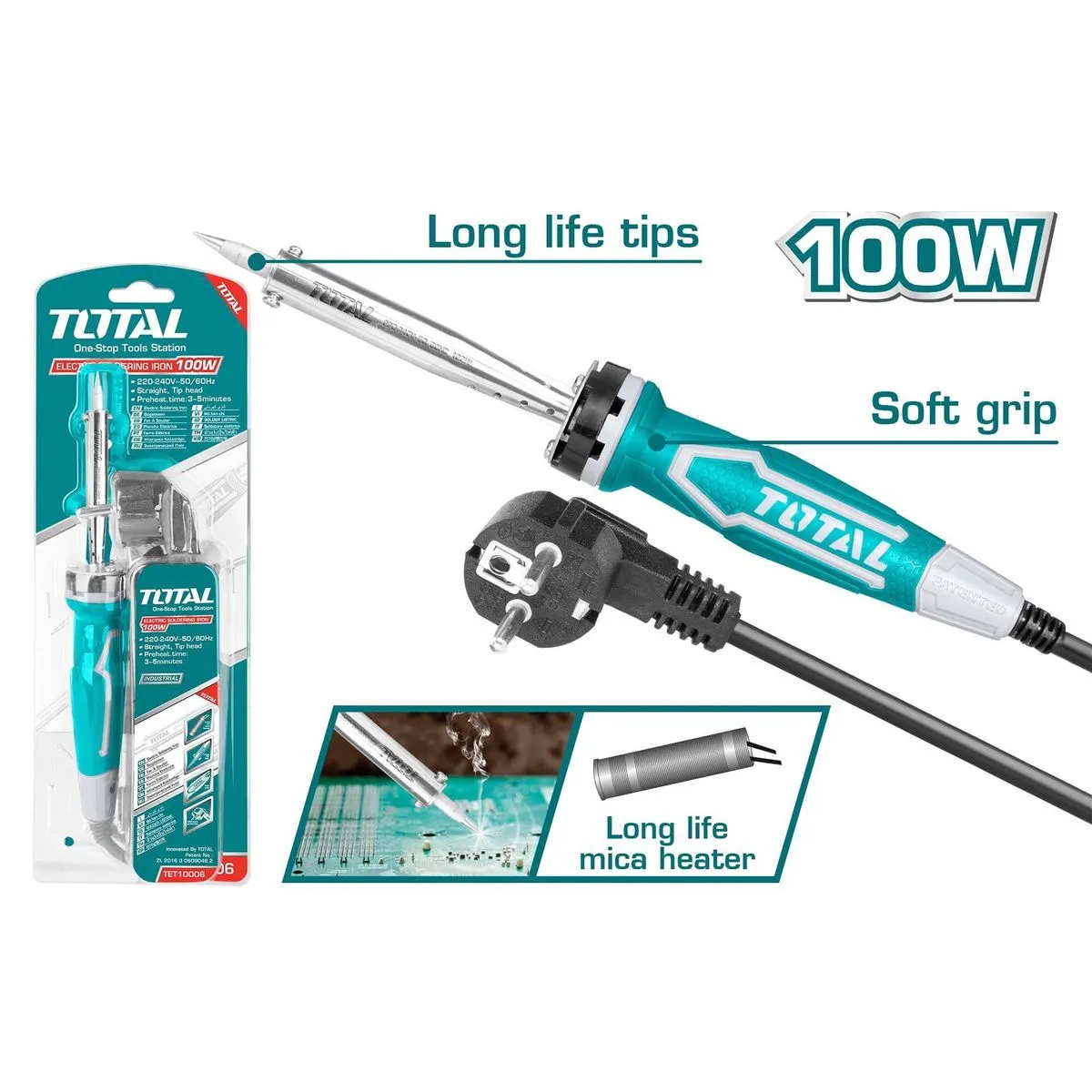 Letcon de lipit electric TOTAL TET10006, 100W, 220V [2]