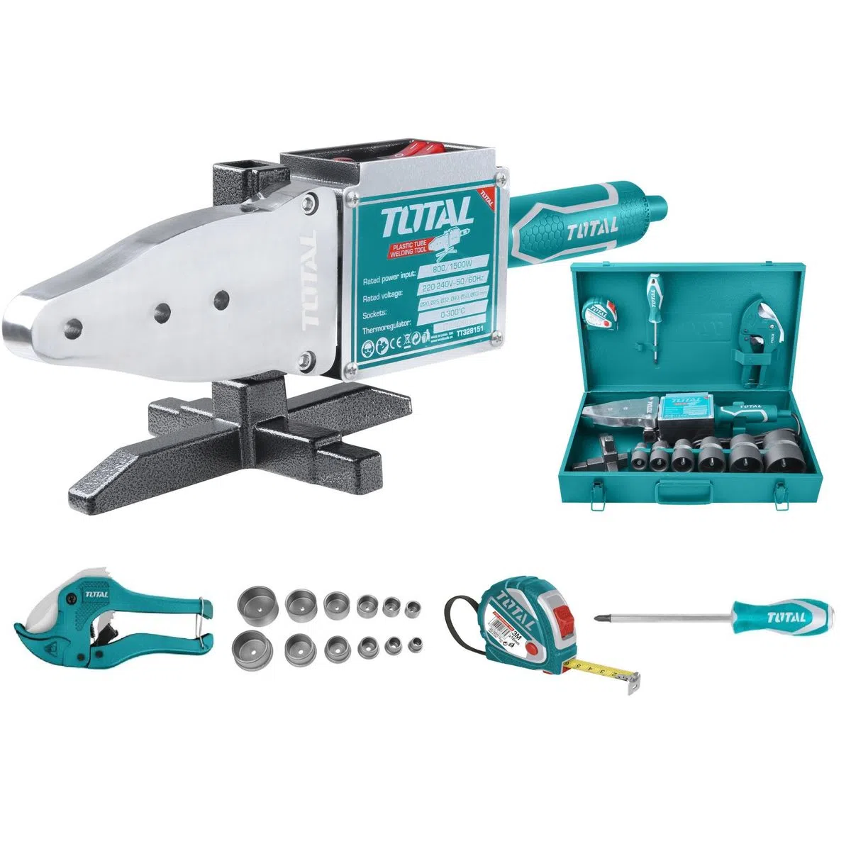 Masina de sudat tevi termoplastice / Plita TOTAL TT328151 Industrial - 800W/1500W [3]