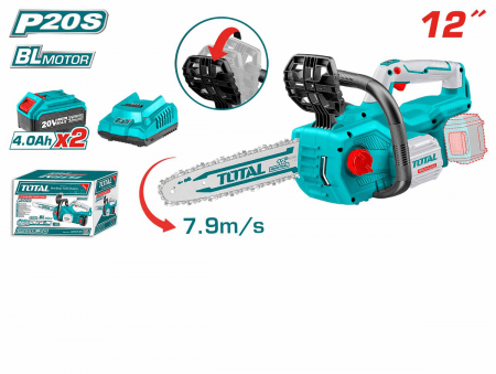 Unelte Gradina si Ferma - Drujba cu acumulator si incarcator Total TGSLI201286 12'', 20V, Li-Ion