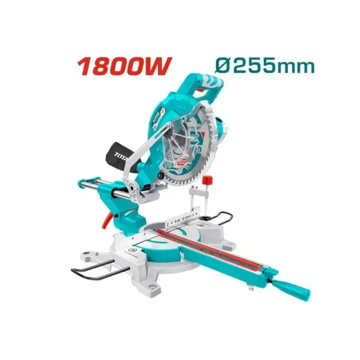 Scule Electrice - Fierastrau circular stationar TOTAL TS421825517 cu sanie de glisare, 1800W, 5500RPM, 255mm