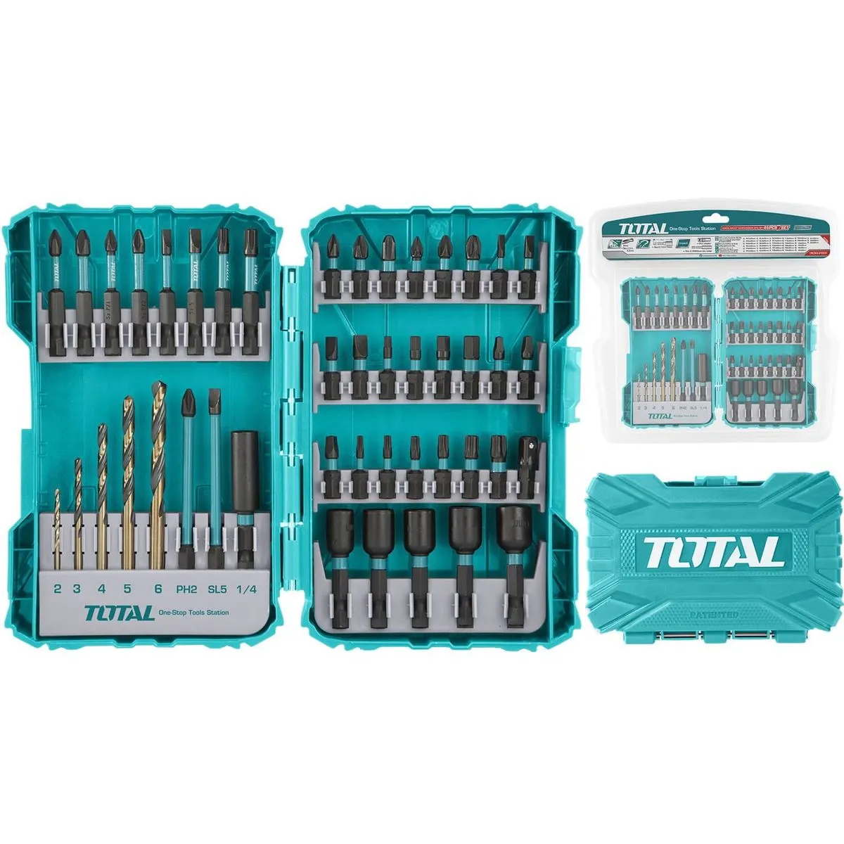 Accesorii -  Set 45 biti de impact pentru surubelnita - TOTAL TACSDL24502