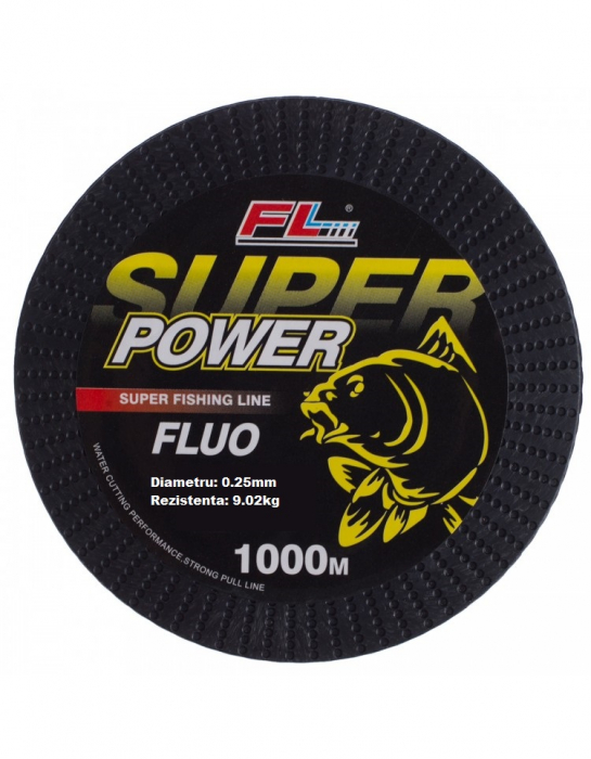 MONOFILAMENT GALBEN FLUO SUPER POWER FL 0.25MM 1000M [2]
