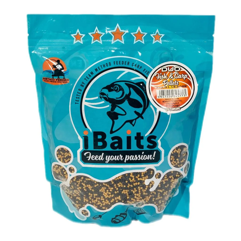 PELETE IBAITS DUO PREMIUM PELLETS FISH CARP 800G [1]