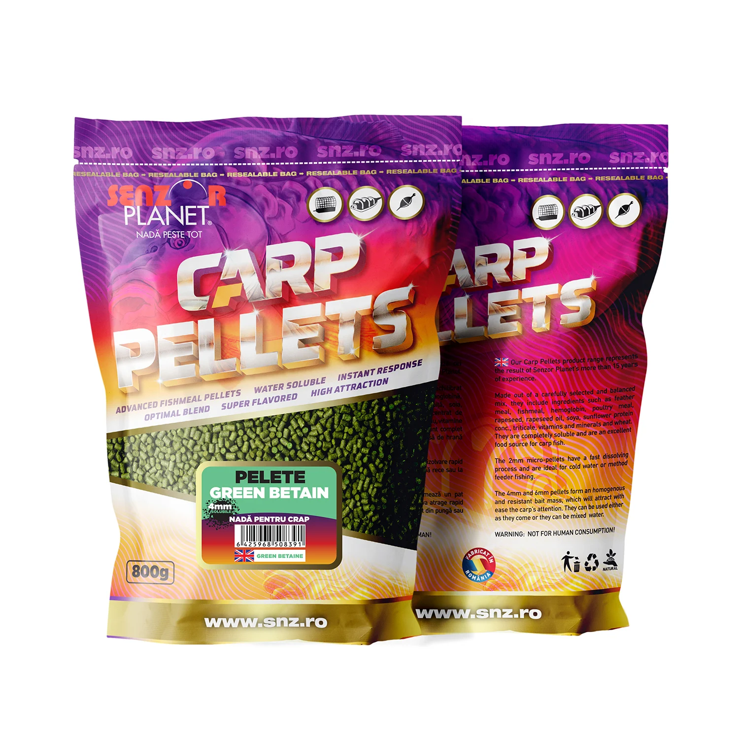 PELETE SENZOR 4MM 800G
