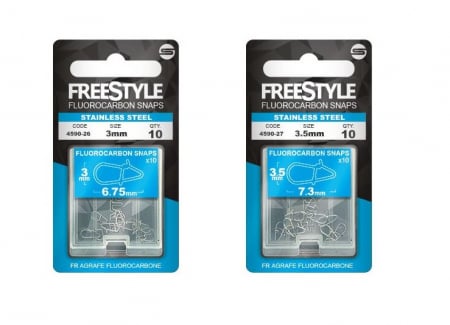 Rapitor - AGRAFA SPRO FREESTYLE FLUOROCARBON SNAPS STAINLESS STEEL 3.5MM 10BUC