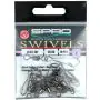 Agrafe pescuit - Vartej Spro Cilindric cu Agrafa de Siguranta Rolling Swivel with Hook Snap, 10buc/plic