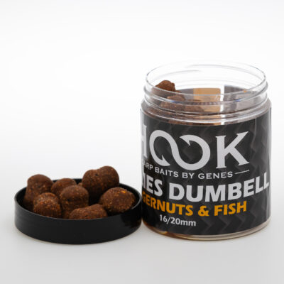 Boilies pescuit - Boilies de Carlig Critic Echilibrat Hookbaits Dumbell Fishmeal, 16-20mm, 250ml