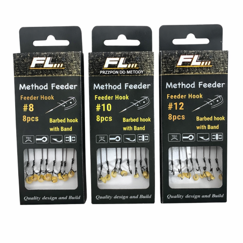 Pescuit la Feeder - Carlige legate PRO FL Barbed Method Pellet Band Rig