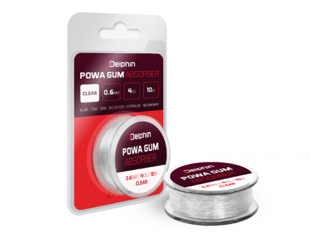 Stationar - ELASTIC DELPHIN POWER GUM ABSORBER CLEAR 0.6MM