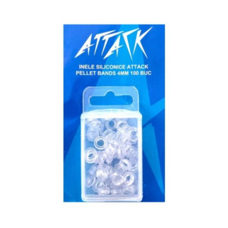 Accesorii monturi - INELE SILICONICE ELASTICE ATTACK PELLET BANDS TRANSPARENTE 4MM
