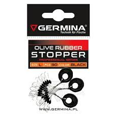 Accesorii feeder - Opritoare Silicon Germina Stopper Olive Rubber, 30buc/plic