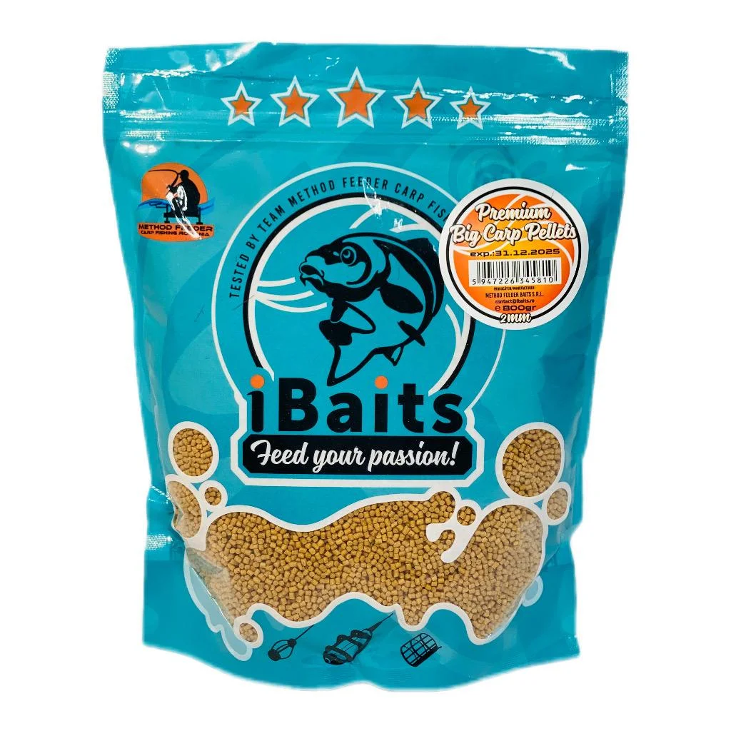 Pelete - PELETE PREMIUM BIG CARP PELLETS 2MM 800G