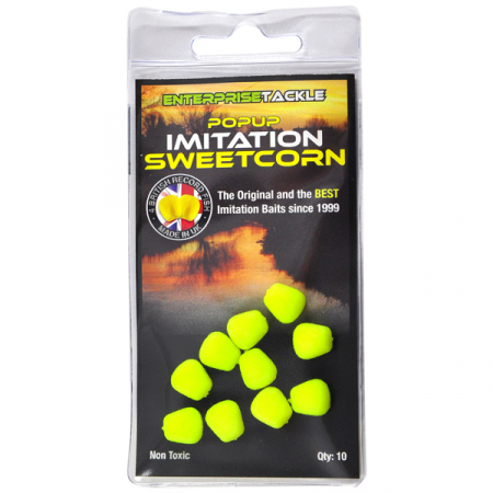 Momeli carlig - PORUMB ARTIFICIAL FLOTANT ENTERPRISE TACKLE POP-UP SWEETCORN GALBEN FLUO 10 BUC