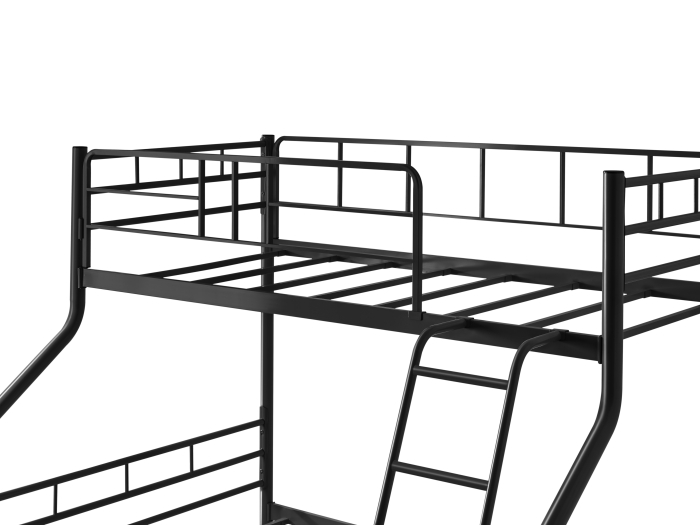 Pat suprapus metalic DW90-XL negru mat 90x200 si 140x200 cm [4]