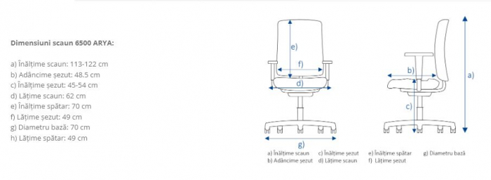 Scaun directorial de birou 6500 ARYA [5]