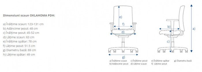 Scaun ergonomic OKLAHOMA CONFORTABIL [10]