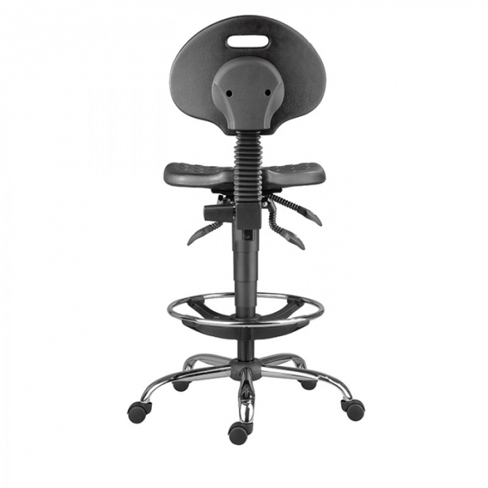 Scaun industrial model 1290 Pu ASYN baza metalica si suport picioare [2]