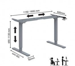 Structura metalica pentru birou cu reglaj manual [2]