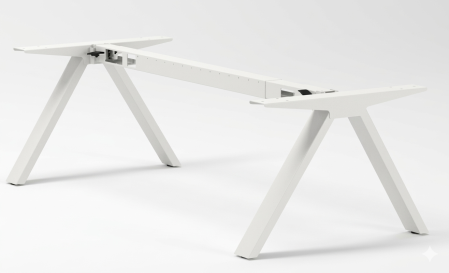 WorKstation - cadru-metalic-birou-model-A-alb-mat-premium