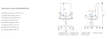 Scaun ergonomic OKLAHOMA CONFORTABIL [9]