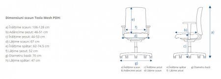 Scaun ergonomic Tesla Mesh PDH [4]