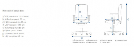 Scaun ergonomic ZEN culoare negru [4]
