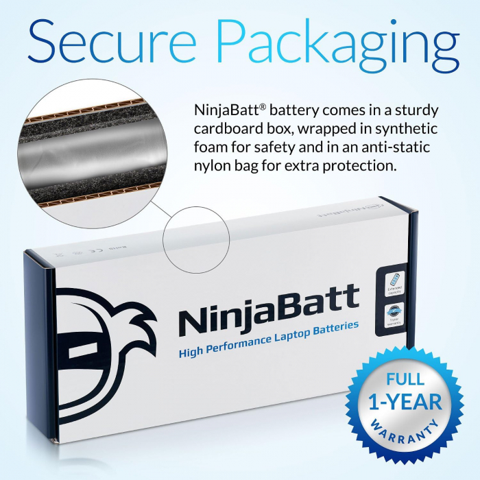 Baterie NinjaBatt pentru Lenovo G50, G50-45, Z50, Z70 - 4 Celule, 2200mAh, 33Wh - Compatibila cu Modelele L12L4A02, L12M4A02, L12S4A02 [7]