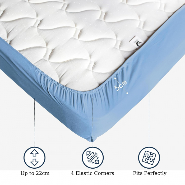 Cearceaf cu Elastic Dreamzie 180x200 cm din Microfibra – Confort Suprem, Certificat Oeko-Tex [4]