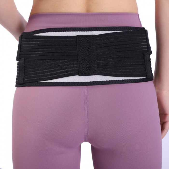 Centura pentru Durere de Sold si Sciatic - Suport pentru Articulatia Sacroiliaca pentru Barbati si Femei - Suport Lombar Antialunecare pentru Ingrijirea Pelvisului cu 3 Benzi Elastice pentru Compresie [7]