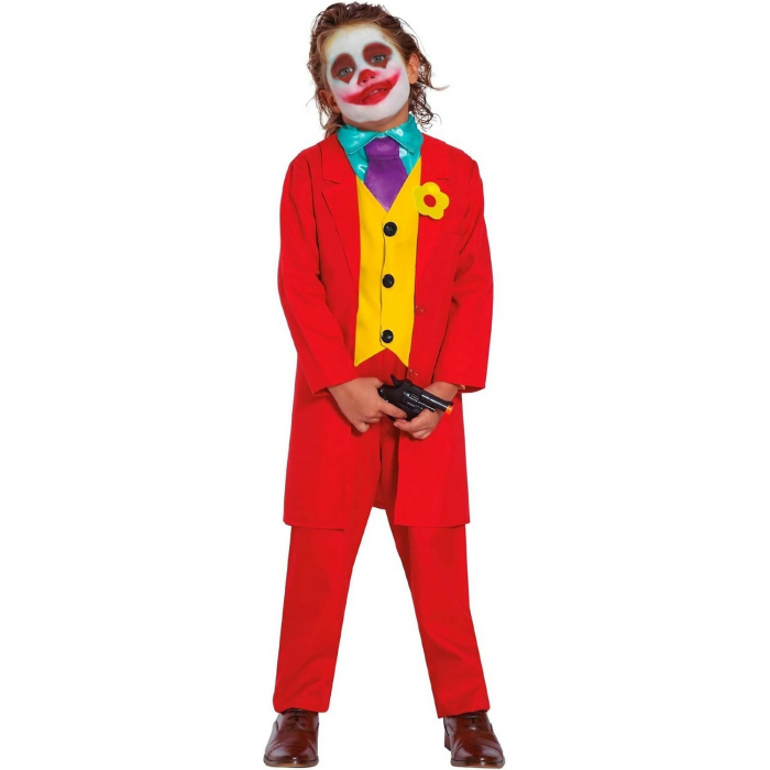 Costum Joker pentru Baieti, Set Complet cu Sacou Rosu [1]