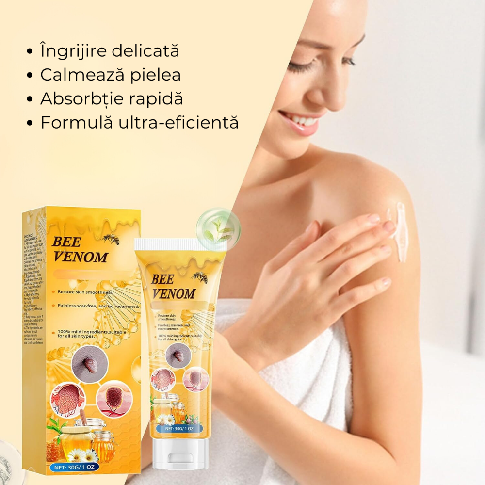Crema Magica cu Extract de Venin de Albine – Solutia Ideala pentru O Piele Neteda si Sanatoasa, 2 X 30 g [2]