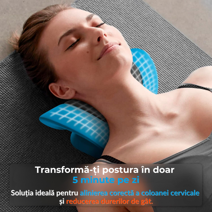 Dispozitiv de Tractiune Cervicala – Relaxator pentru Corectarea Posturii, Ameliorarea Durerilor de Gat si Migrene, Reducerea Stresului si Imbunatatirea Circulatiei Sanguine [4]