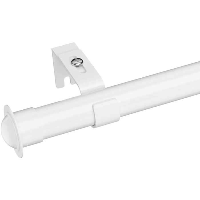 Galerie Metalica Extensibila, 76-152 cm, Bara de Perdea cu Inele, Diametru 2.8 cm, Set Complet cu Suporturi si Finiale pentru Living, Dormitor [1]