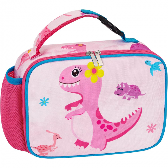 Geanta termoizolanta pentru alimente, ideala pentru copii, cu model dinozaur, 26x19x10 cm, ideala pentru scoala, excursii, calatorii sau antrenament, poate fi accesoriu pentru rucsac [1]